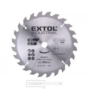 Kotúč pílový s SK plátkami, 185x1, 8x16mm, 24T Kotúč pílový s SK plátkami, 185x1, 8x16mm, 24T gallery main image