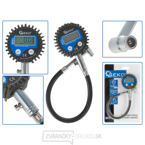 Digitálny manometer - elektronický pre kolesá s hadičkou