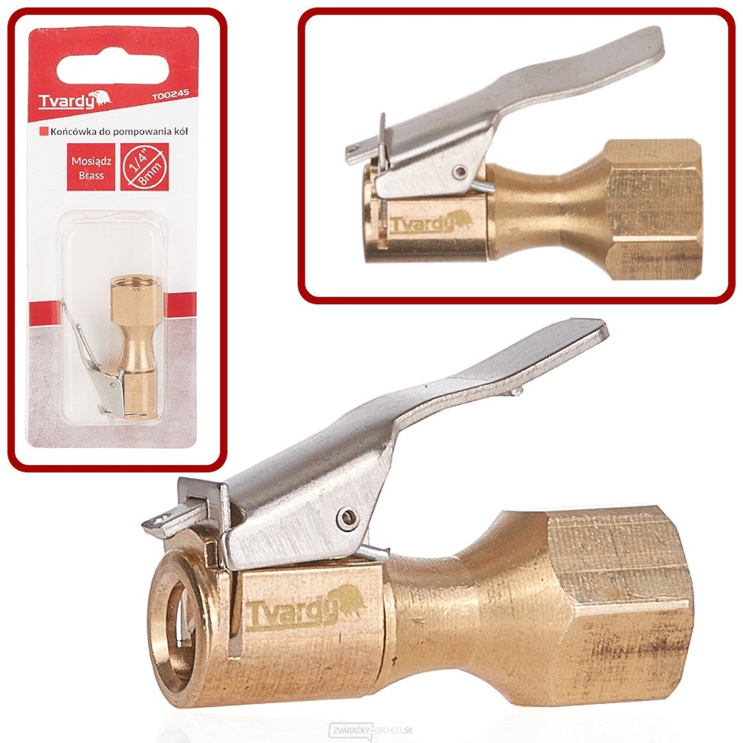 Hrot na hustenie pneumatiky - mosadz 8mm 1/4" 