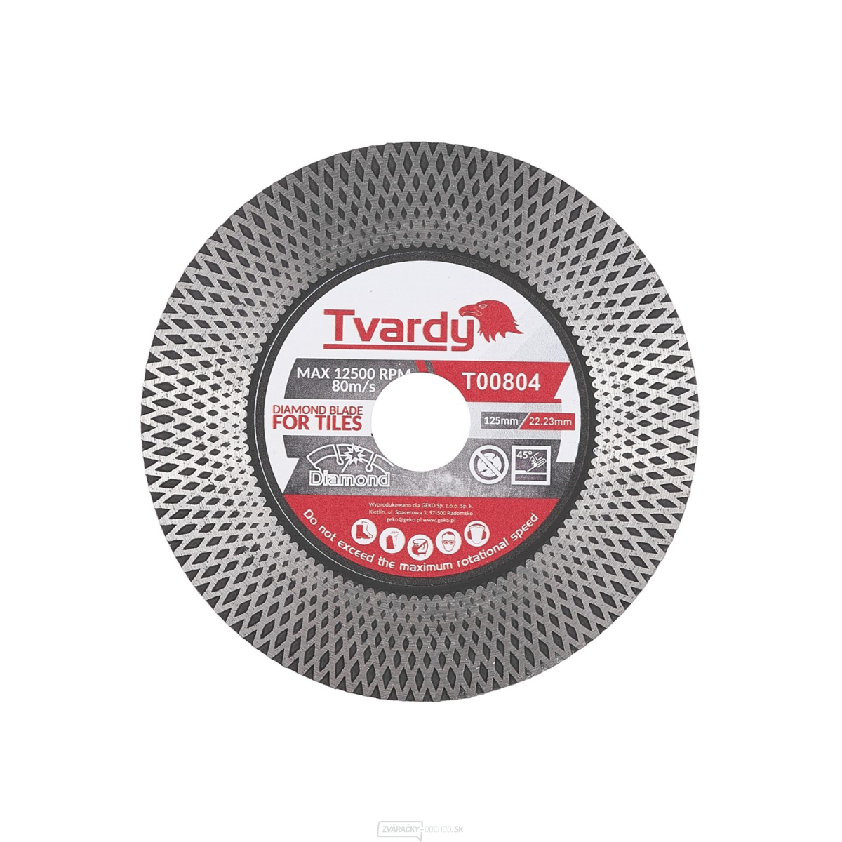 Diamantový kotúč na brúsenie a rezanie kameniny 125x25x22,23mm 
