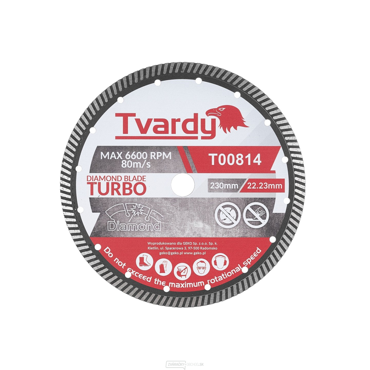 Turbo diamantový kotúč 230x10x22,23mm 
