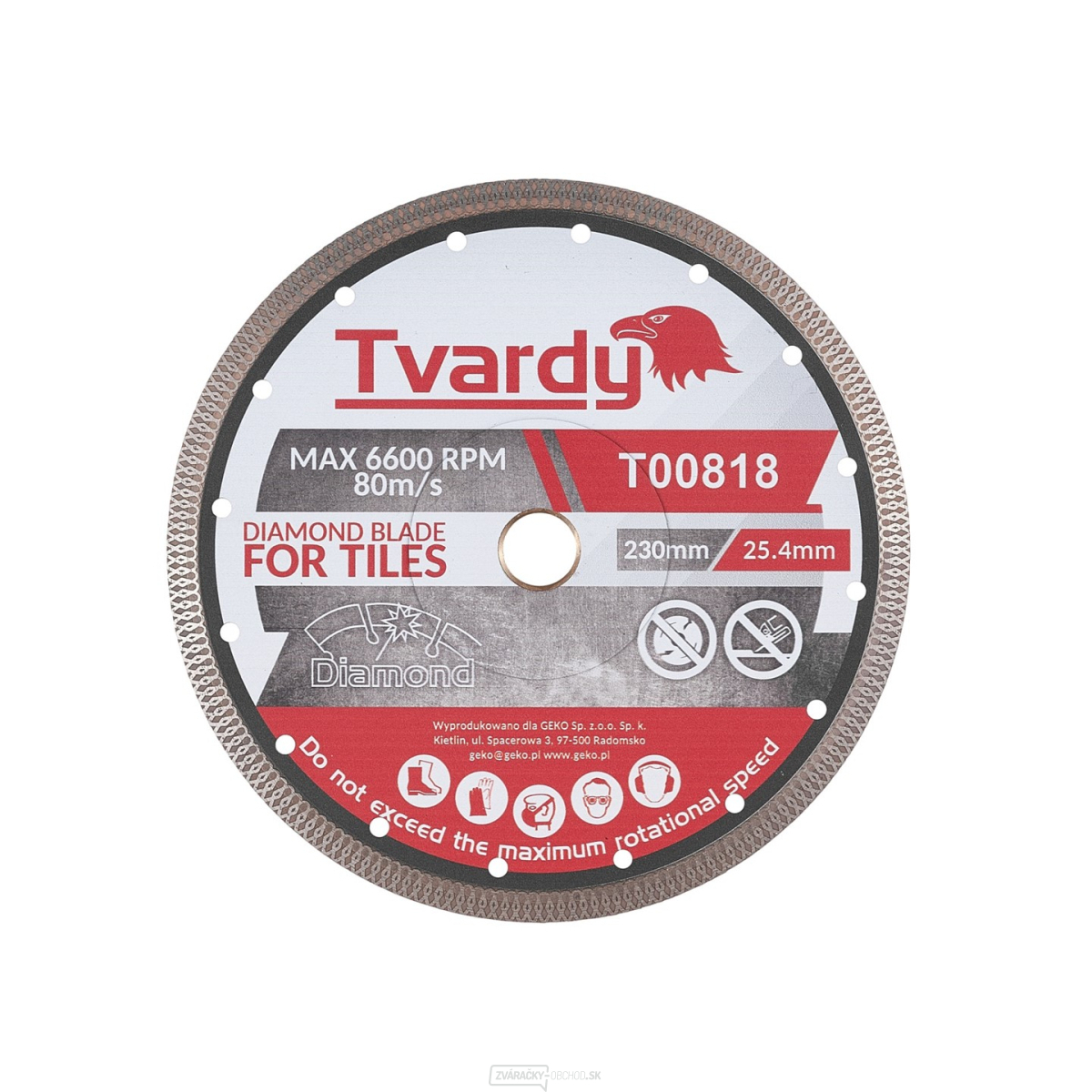 Diamantový kotúč na porcelán 230x10x25.4/22.23mm