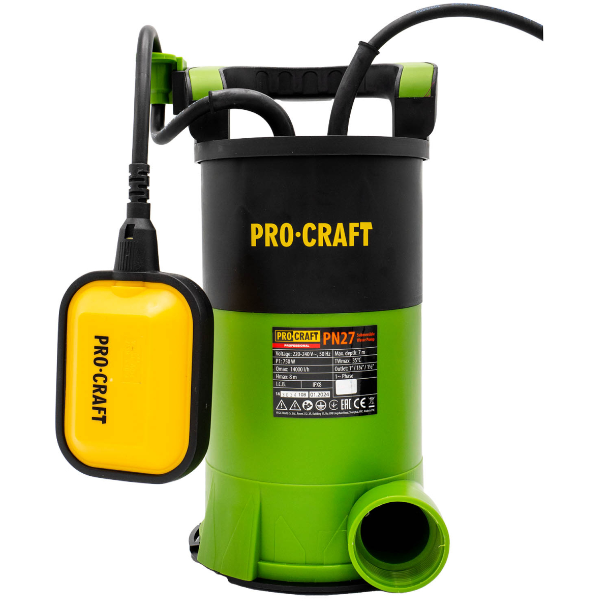 Čerpadlo ponorné Procraft PN27 | PN27 Náhľad