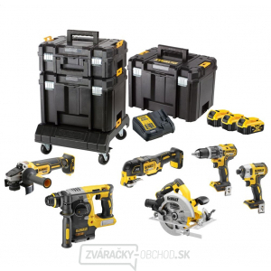 Dewalt Aku sada náradia DCK685P3T Vŕtačka + uťahovač + Komb Kladivo + Brúska + Kotúčová píla