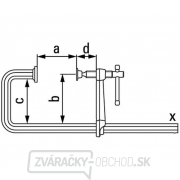 Páková svorka v tvare U - Bessey GU25-12-6H (250/120 mm) Náhľad