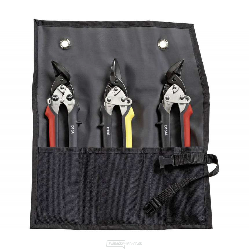 Sada nožníc na plech Bessey Erdi DSET15 na priame, pravé a ľavé rezy