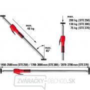 Jednoručná podperná tyč Bessey STE370 65 kg (2070 ÷ 3700 mm) Náhľad