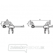 Jednoručná svorka Bessey EZL30-8 (300/80 mm) Náhľad