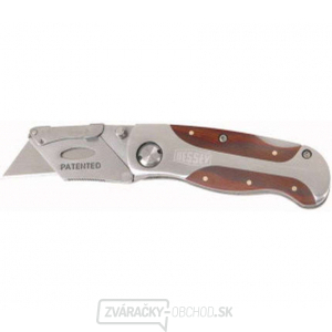 Zatvárací nôž Bessey Erdi DBKWH-EU s vymeniteľnými čepeľami a drevenou rukoväťou Zatvárací nôž Bessey Erdi DBKWH-EU s vymeniteľnými čepeľami a drevenou rukoväťou gallery main image