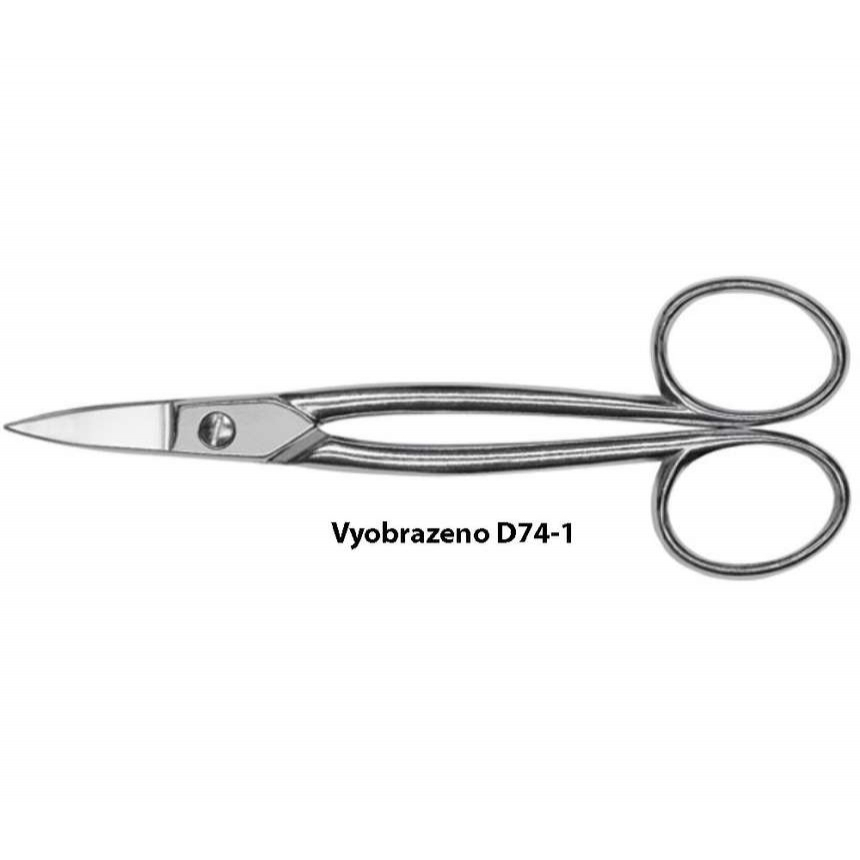 Zlatnícke nožnice Bessey D75-1 so zahnutými čepeľami