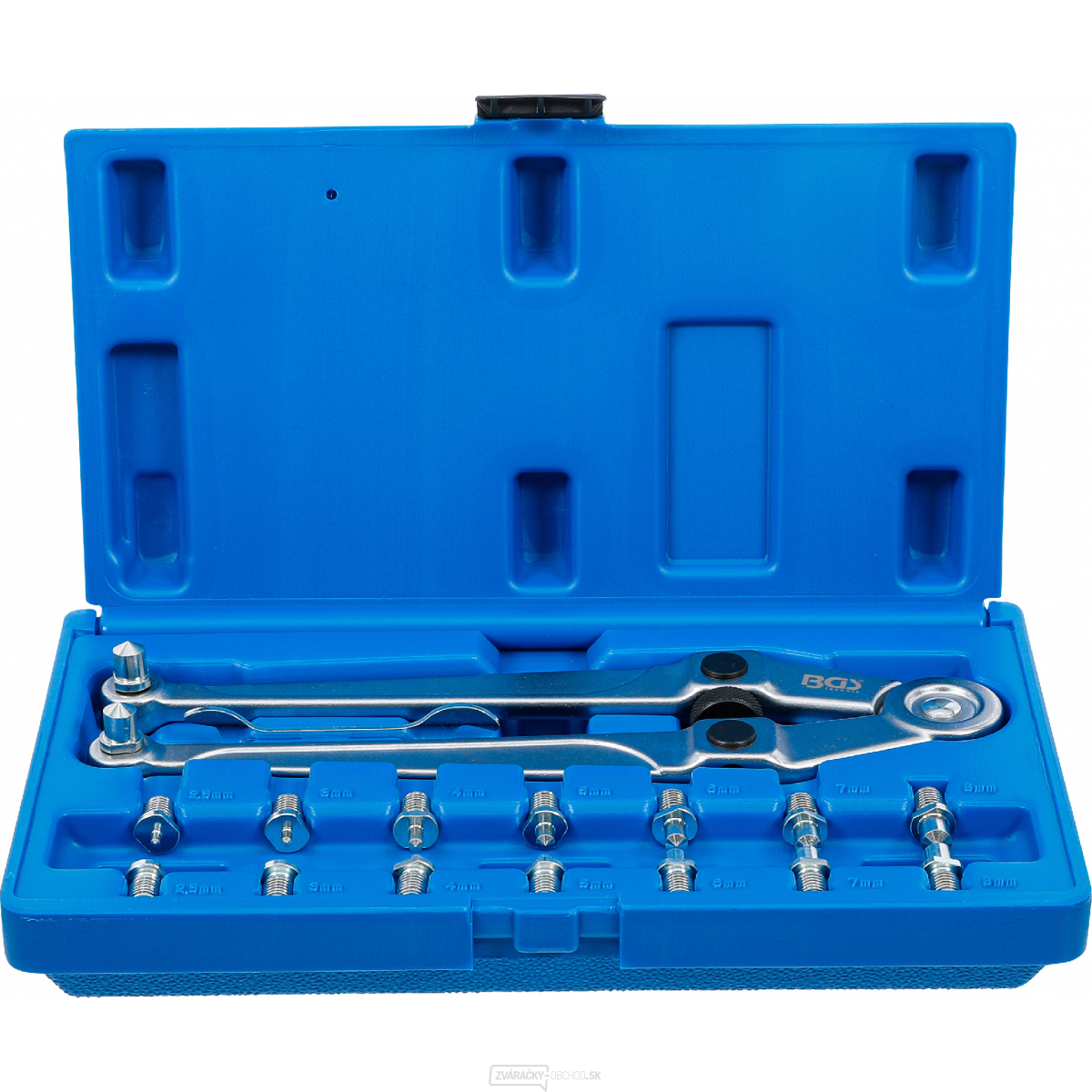 Súprava kľúčov s čapmi na čelné otvory | staviteľné | Ø 2,5 - 9 mm, BGS 1464 Súprava kľúčov s čapmi na čelné otvory | staviteľné | Ø 2,5 - 9 mm, BGS 1464 gallery main image