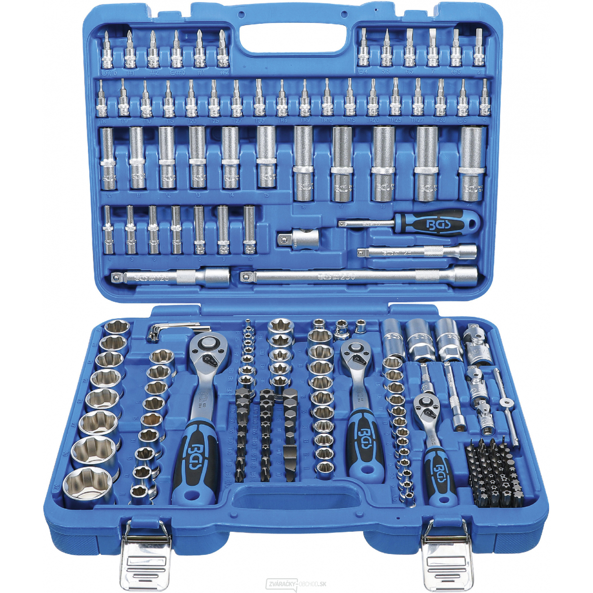 Gola sada, hriadeľový profil | 6,3 mm (1/4")/10 mm (3/8")/12,5 mm (1/2") | 192dielna, BGS 2292