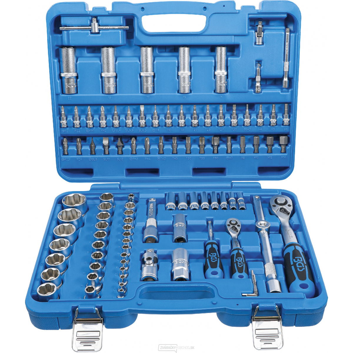 Gola sada, hriadeľový profil | 6,3 mm (1/4")/12,5 mm (1/2") | 95dielna, BGS 2294