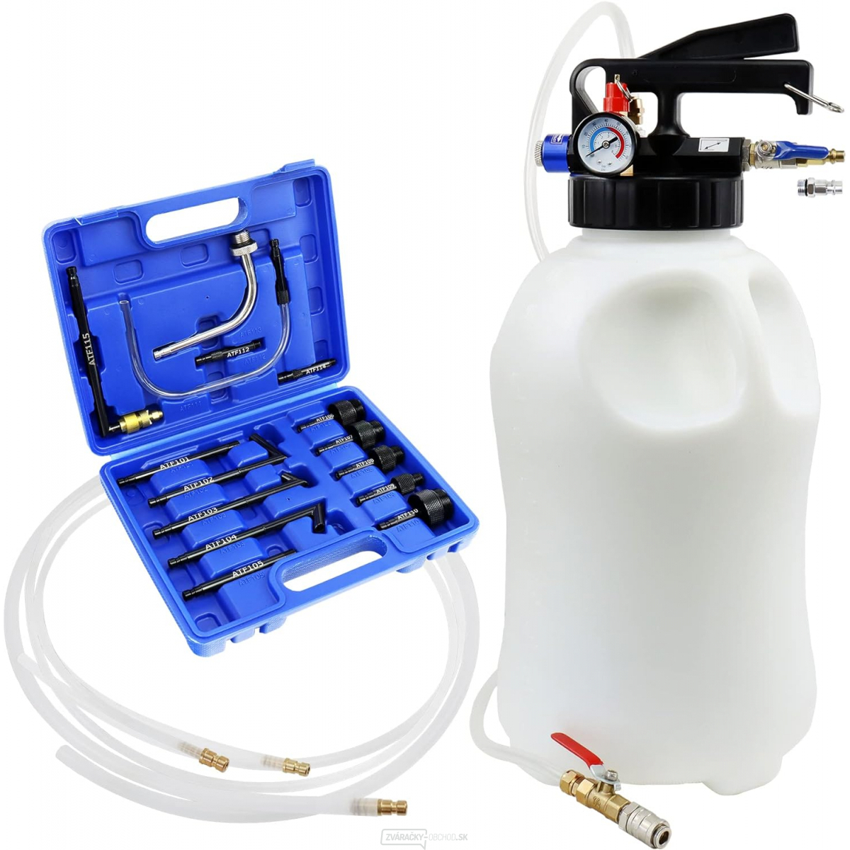 Plnička oleja prevodoviek 10L | 13 adaptérov, Matabro MB-OIL03