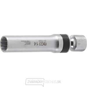 Kĺbová nástrčná hlavica na zapaľovacie sviečky, dvanásťhranná s prídržnou pružinou | vnútorný štvorhran 10 mm, BGS 2390 Kĺbová nástrčná hlavica na zapaľovacie sviečky, dvanásťhranná s prídržnou pružinou | vnútorný štvorhran 10 mm, BGS 2390 gallery main image