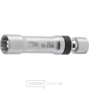 Kĺbová nástrčná hlavica na zapaľovacie sviečky, dvanásťhranná s prídržnou pružinou | vnútorný štvorhran 10 mm, BGS 2391 Kĺbová nástrčná hlavica na zapaľovacie sviečky, dvanásťhranná s prídržnou pružinou | vnútorný štvorhran 10 mm, BGS 2391 gallery main image