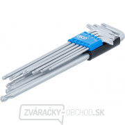 Súprava zahnutých kľúčov | extra dlhé | T-profil (pre Torx) s guľovou hlavou | T10 - T50 | 9dielna, BGS 819 Súprava zahnutých kľúčov | extra dlhé | T-profil (pre Torx) s guľovou hlavou | T10 - T50 | 9dielna, BGS 819 gallery main image