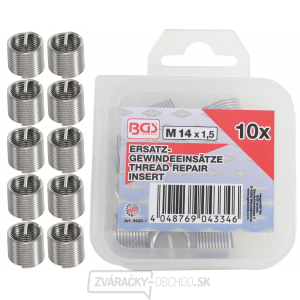 Súprava náhradných závitových vložiek | M14 x 1,5 mm | 10dielna, BGS 9430-1 Súprava náhradných závitových vložiek | M14 x 1,5 mm | 10dielna, BGS 9430-1 gallery main image