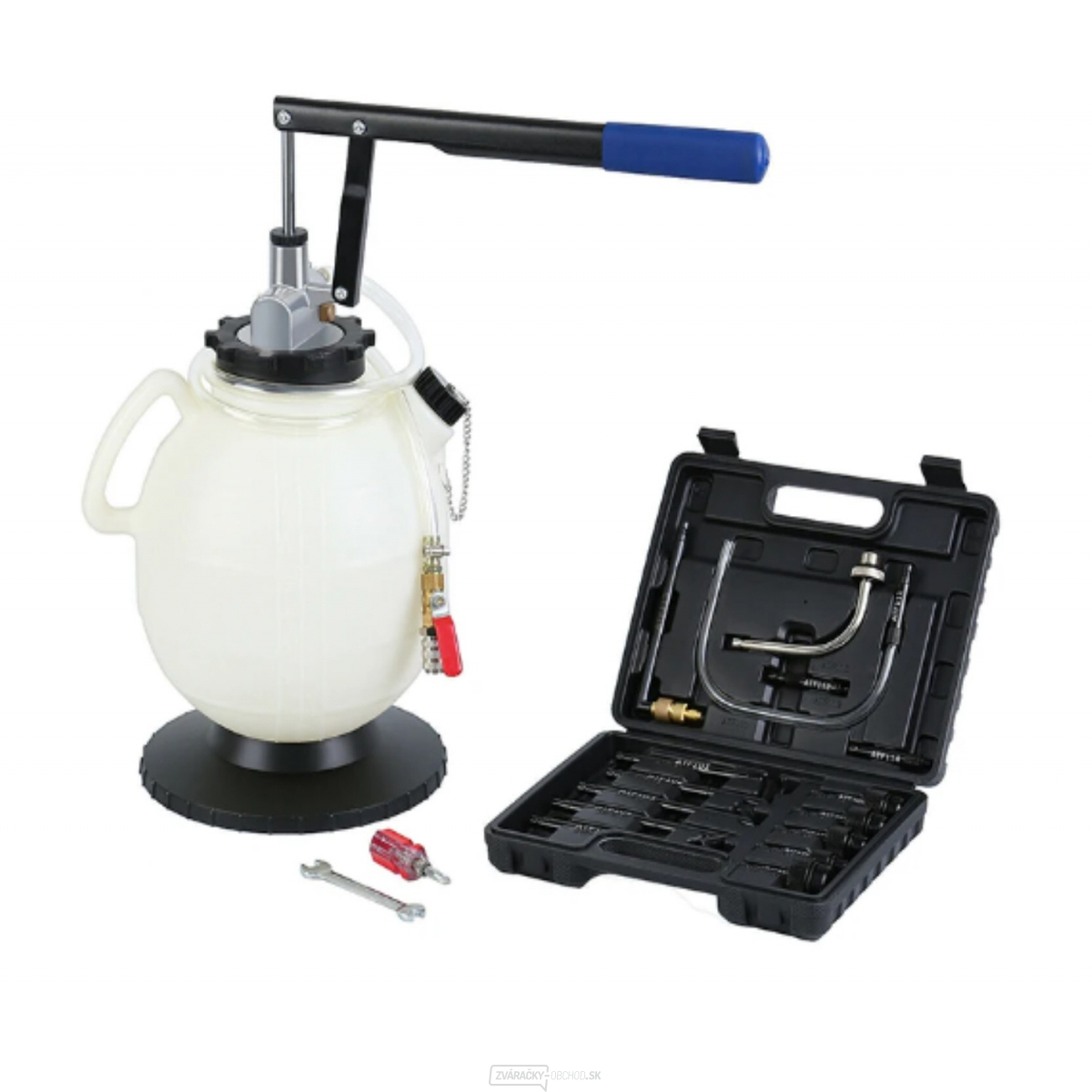 Plnička oleja pre manuálne/automatické prevodovky | 7L | 15 adaptérov, Matabro MB-OIL04