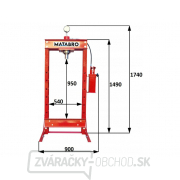 Hydraulický lis 30t s dvojrýchlostnou pumpou a posuvným piestom, Matabro MB-P30TDP Hydraulický lis 30t s dvojrýchlostnou pumpou a posuvným piestom, Matabro MB-P30TDP náhled