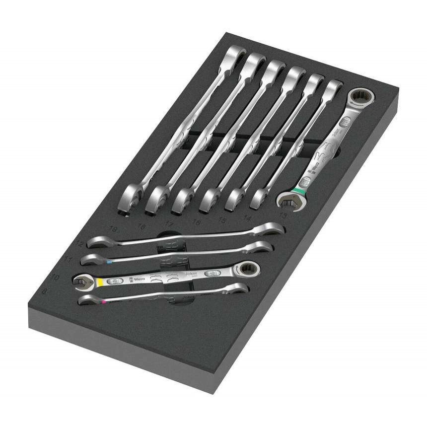 Wera 150120 Kľúče Joker 6000 8 ÷ 19 mm typ 9730 v penovej vložke, sada 1 (sada 11 dielov)