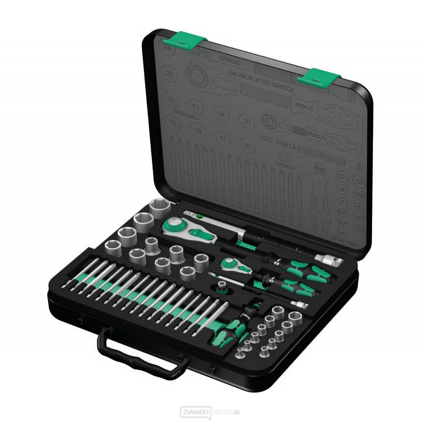 Wera 160785 Sada račňových kľúčov Zyklop 1/4" 8100 SA/SC 2 Zyklop Speed (sada 43 dielov)