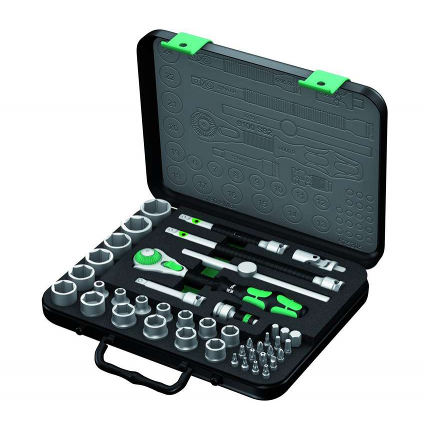 Wera 003594 Sada račňových kľúčov Zyklop Speed 8100 SB 2, upínacia časť 3/8
