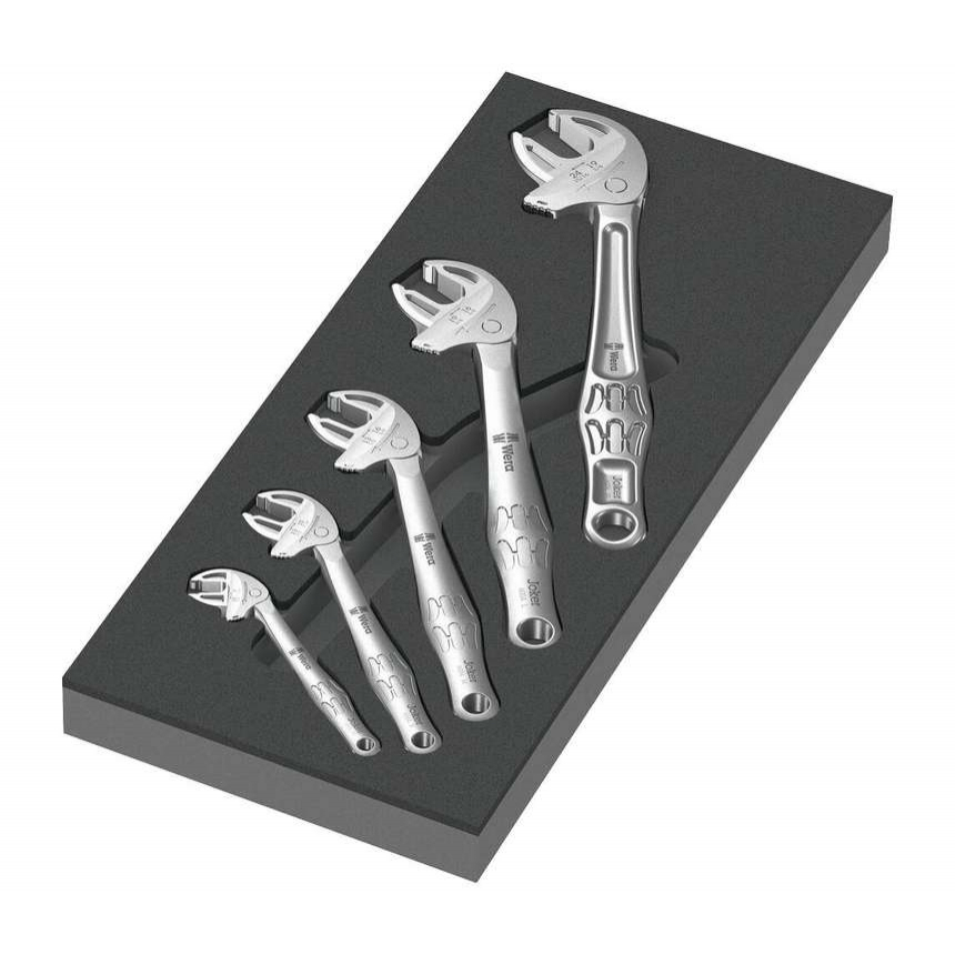 Wera 150122 Samonastaviteľné kľúče Joker 6004 7 ÷ 24 mm typ 9732 v penovej vložke, sada 1 (sada 5 kusov)