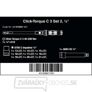 Wera 075681 Momentový kľúč Click-Torque C 3 Set 2 s račňou 1/2" (40 ÷ 200 Nm) Sada na skrutkovanie do betónu Náhľad