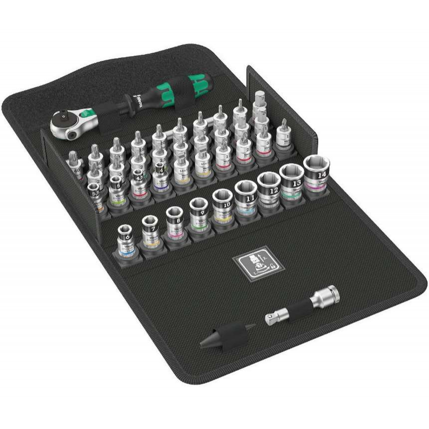 Wera 003755 Zyklop Speed 8100 SA All-in Ratchet Set, 1/4