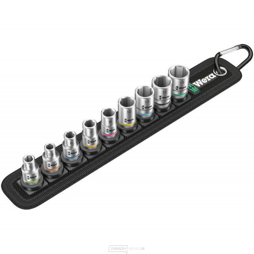 Wera 003883 Nástrčné hlavice Zyklop 1/4" Belt A 4 (sada 9 kusov)