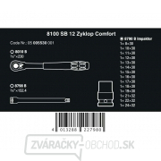 Wera 005530 Zyklop Comfort 3/8" račňa vrátane nástrčných hlavíc 8 ÷ 24 mm, 8100 SB 12 (sada 16 dielov) Náhľad