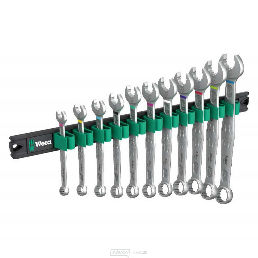 Wera 020233 Kľúče 8 ÷ 19 mm 6003 Joker 1 na magnetickej tyči, 9640 (sada 11 dielov)