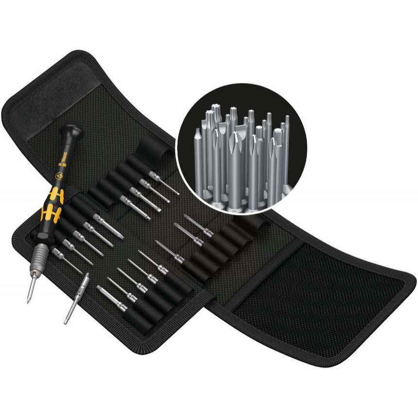 Wera 073671 Držiak 4 mm a nôž pre elektroniku Kraftform Kompakt Micro 20 ESD 1 (sada 20 dielov)