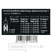 Wera 075851 Nástroje Safe-Torque Speed Universal 1. Typ 7515/16 (sada 16 dielov) 2 - 6 Nm Náhľad