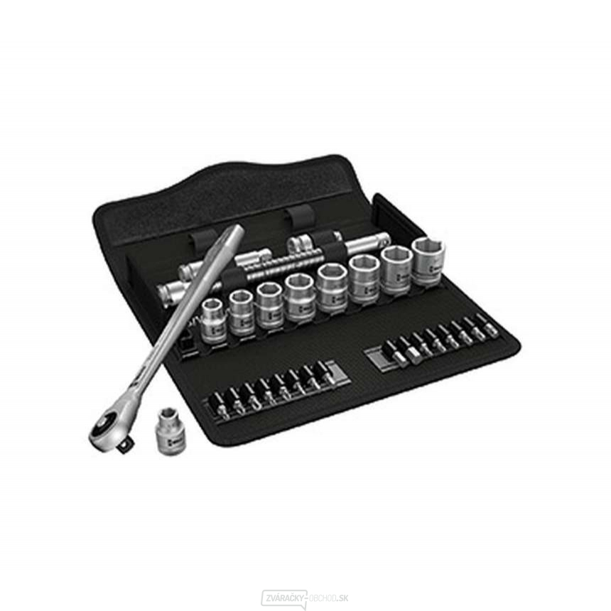 Wera 004050 Sada račňových kľúčov 3/8" 8100 SB 10 Zyklop Metal, priechodný štvorhran, palec (sada 29 dielov)