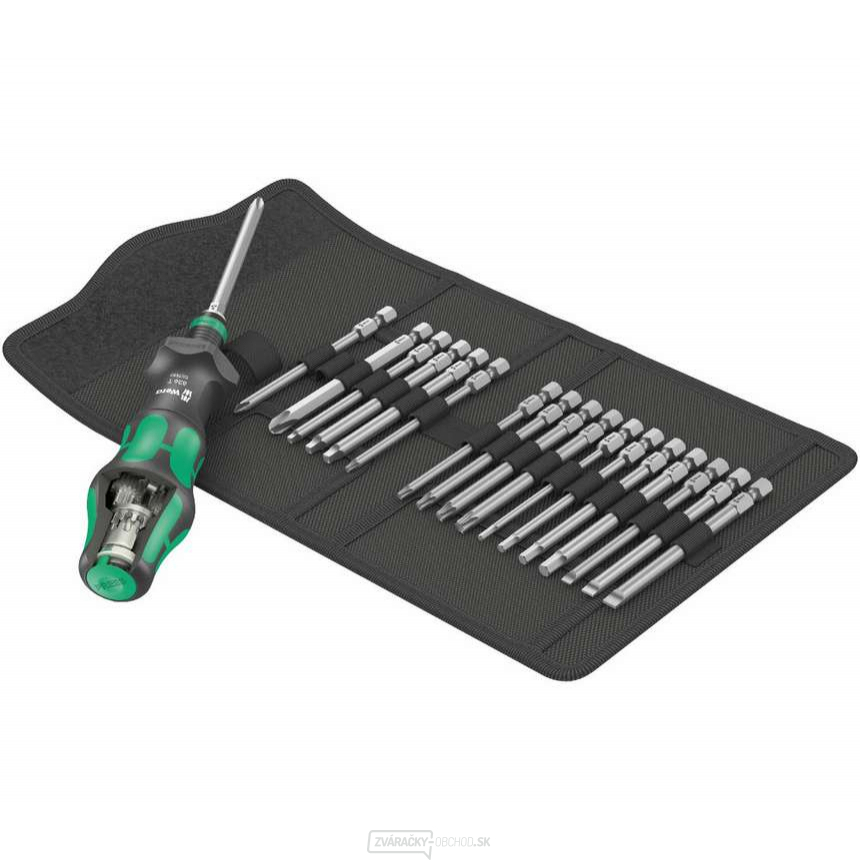Wera 057483 Vymeniteľné skrutkovacie čepele Kraftform Kompakt Turbo Imperial 1, palec (sada 19 kusov)