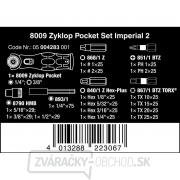 Wera 004283 Kompaktná račňa 8009 Zyklop Pocket Imperial Set 2 s bitmi a nástrčkami (palcová sada 18 kusov) Náhľad