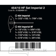 Wera 023454 Šesťhranné skrutkovače 3/32 ÷ 3/8" s krížovou rukoväťou typ 454/10 HF Set Imperial 2 Holding Function (sada 10 ks) náhled