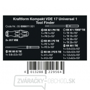 Wera 006611 Rukoväte Kraftform Kompakt VDE 17 Univerzálny 1 nástrojový prst s vymeniteľnými čepeľami (sada 17 ks) Náhľad