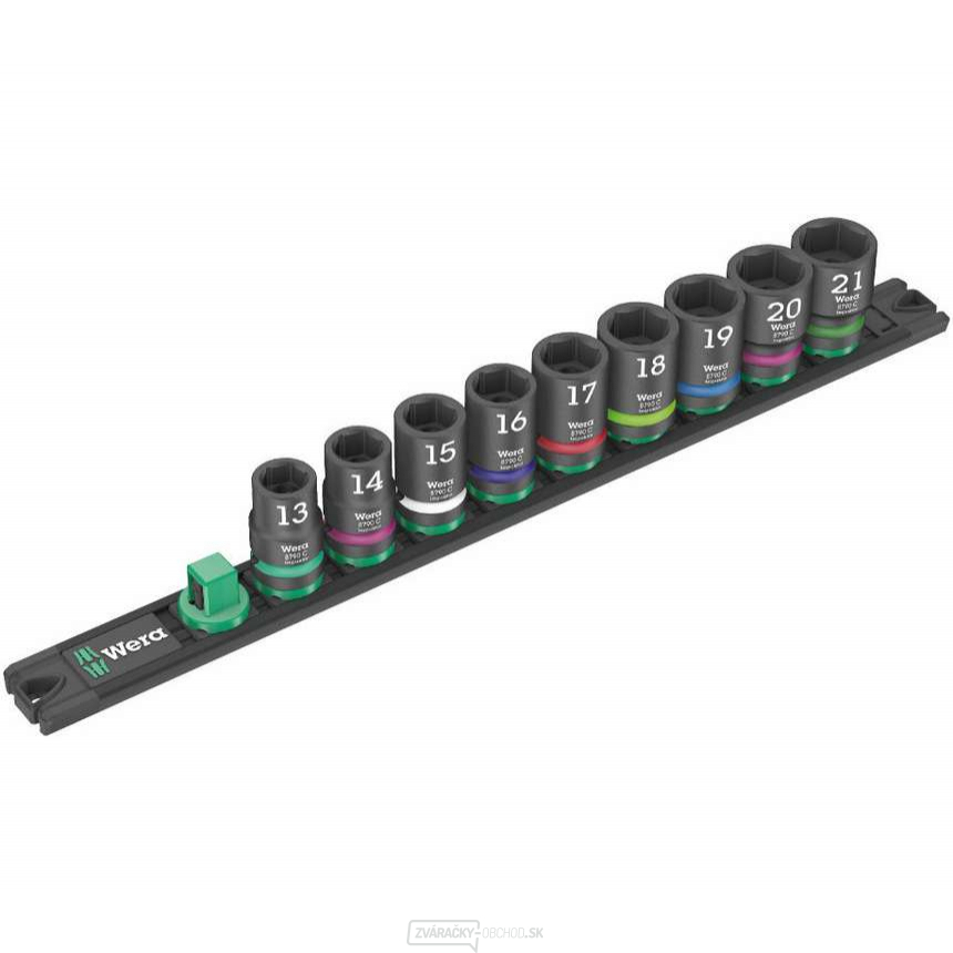 Wera 005490 Magnetická tyč C Impaktor 1 so sadou nástrčiek 13 ÷ 21 mm typ 8790 C Impaktor 1/2" (sada 9 dielov)