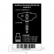 Wera 057474 Nástrčné hlavice 1/4" 3/16 ÷ 1/2" s T-rukoväťou Kraftform Kompakt 400 RA Imperial Set 2 (palcová sada 9 kusov) Náhľad