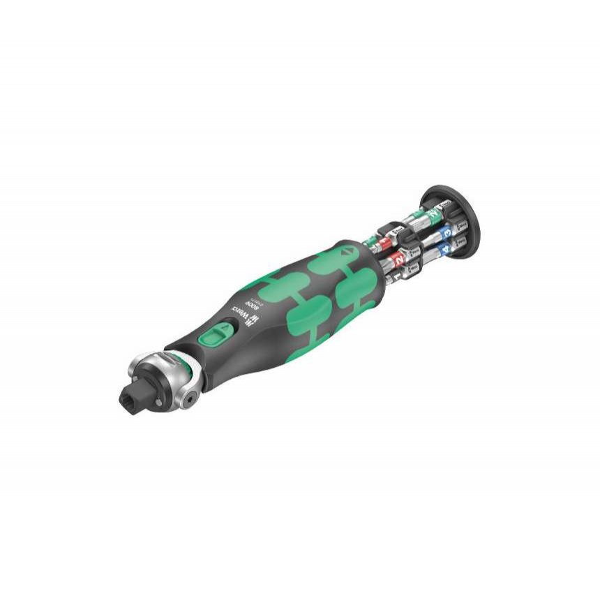 Wera 004280 Kompaktná račňa 8009 Zyklop Pocket Set 1 so skrutkovacími bitmi (sada 13 dielov)