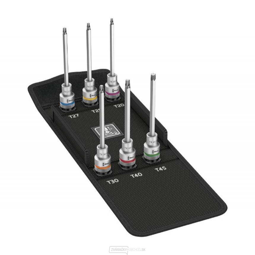 Wera 004211 Rozšírené nástrčné hlavice 1/2" Torx 8767 C TORX HF 2 s funkciou držania (sada 6 kusov 140 mm)
