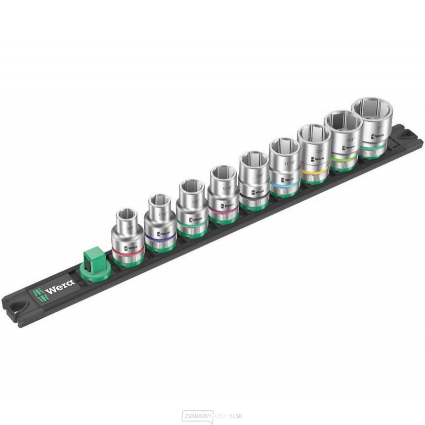 Wera 005480 Magnetická tyč C Imperial 1 so sadou nástrčných hlavíc 3/8 ÷ 1" typ 8790 HMC Zyklop 1/2" (sada 9 dielov)