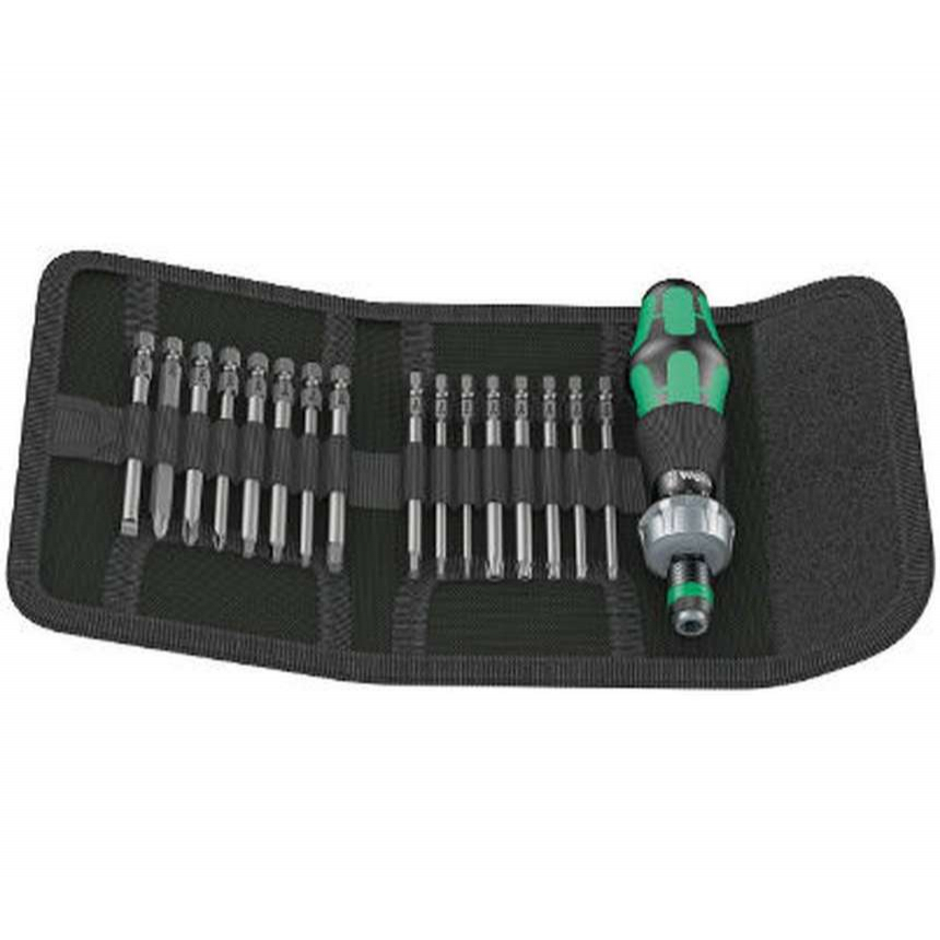 Wera 051041 Kraftform Kompakt 60 RA Imperial Tvrdé bity s držiakom 816 RA (palcová sada 17 kusov)