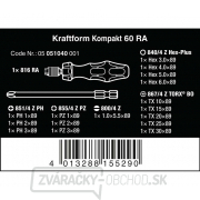 Wera 051040 Kraftform Kompakt 60 RA tvrdé bity s držiakom 816 RA (sada 17 kusov) Náhľad