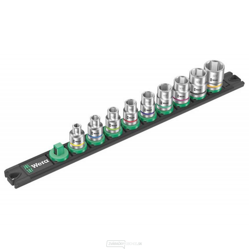 Wera 005450 Magnetická tyč B Imperial 1 so sadou nástrčiek 1/4 ÷ 3/4" typ 8790 HMB Zyklop 3/8" (sada 9 dielov)