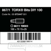 Wera 072447 Bity 1/4" TX 15 867/1 Z TORX DIY (balenie 100 kusov) Náhľad