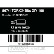 Wera 072452 Bity 1/4" TX 40 867/1 Z TORX DIY (balenie 100 kusov) Náhľad